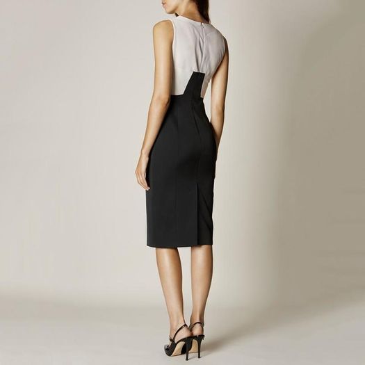 Karen Millen Black Tri-tone dress size 10