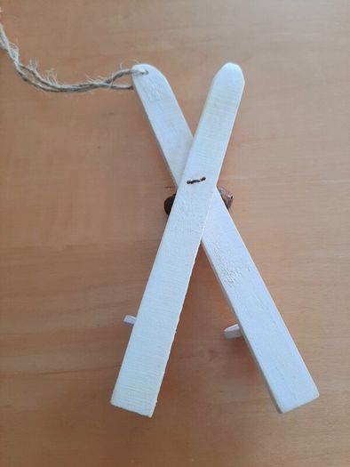 2026 Nordic skis tree decoration