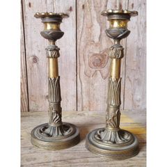 Candle Holders Brass Pair KAS904