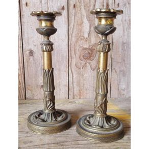 Candle Holders Brass Pair KAS904