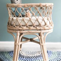 Rattan Doll's Bassinet - Cane Dolls Bed