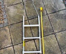 Portable 3-Step Aluminum Boarding Ladder for RIB / Small Boat
