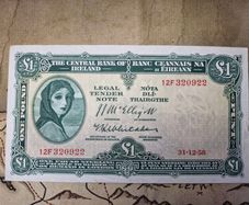 1 Pound Lady Lavery  31/12/58 IRISH NOTE