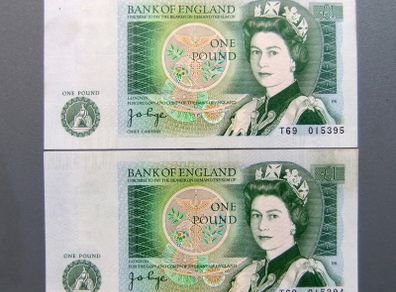 2 Pound Notes in Sequence