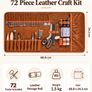 72 Piece Leather Craft Tool Kit with Storage Bag Image 3