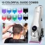 Mens Hair Clipper Beard Trimmer Hair Trimmer Shaver for Men Professional Barber Clippers Waterproof Cordless Hair Trimmer Rechargeable Trimmer Male Grooming Set Colorful Guide Combs Image 2