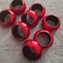 Christmas Napkin Ring/Eight Acrylic Cylinder Napkin Rings (Red) Image 8
