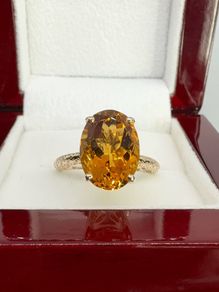 Gold Luxoro 9K Gold & Citrine Solitaire