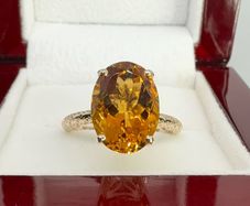 Gold Luxoro 9K Gold & Citrine Solitaire