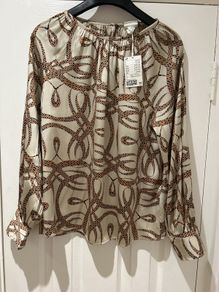 Satin Pattern Blouse BNWT