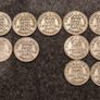 26 British Sixpence Coins 1938 to 1951  Silver & Vintage Coin Collection Image 2
