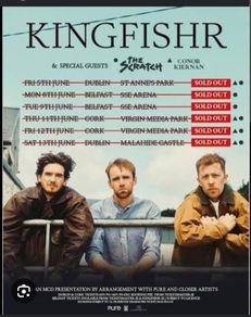 4 Kingfishr Tickets Malahide 13th June