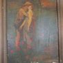 Antique Oil on Canvas with signature 16,4" x 12,4" Image 2