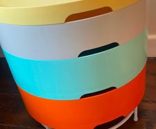 IKEA Vintage PS 2014 Multicolour Plastic Side Table/Kids Storage