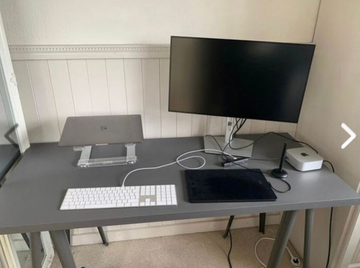 Grey Ikea Desk
