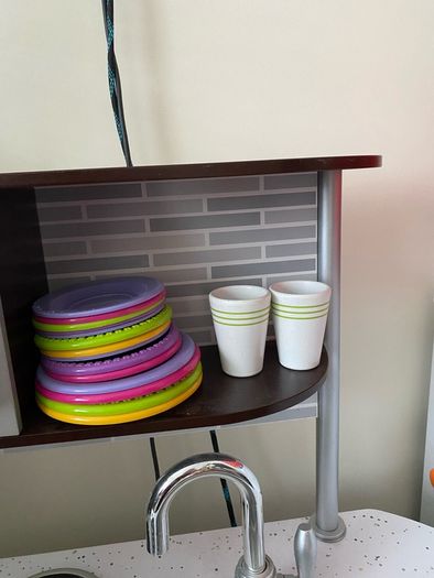 Wooden toy kitchen