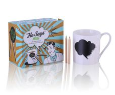 Porcelain Message Mug for Him in Gift Box