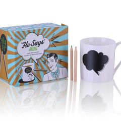 Porcelain Message Mug for Him in Gift Box