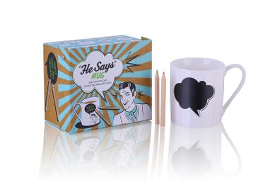 Porcelain Message Mug for Him in Gift Box