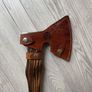 Viking Style Bearded Axe with Leather Sheath / Engraved Valknut Image 3