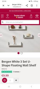 Bnwt bergen white floating shelves were 10euro