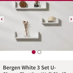 Bnwt bergen white floating shelves were 10euro
