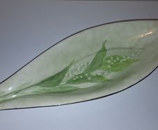SALE!  Handpainted Gilded Porcelain Dish, Signed