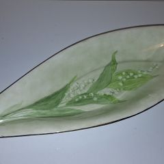 SALE!  Handpainted Gilded Porcelain Dish, Signed