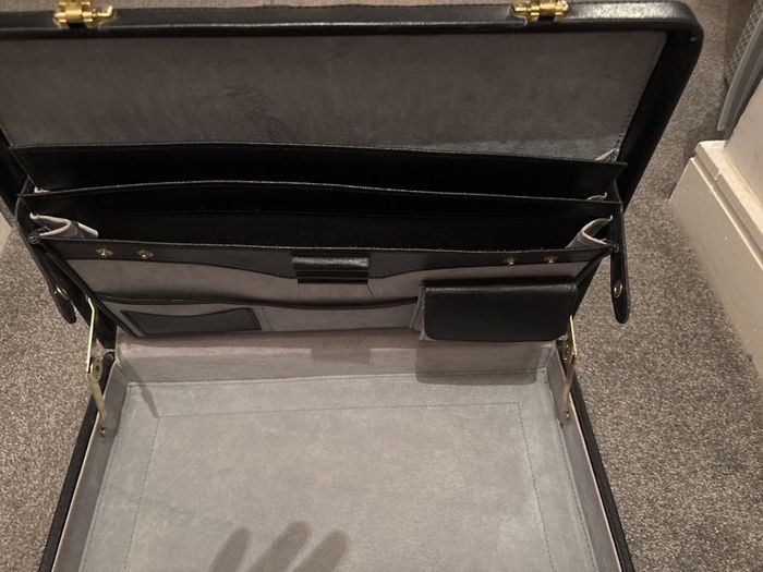 Black Leather Brief Case good as new