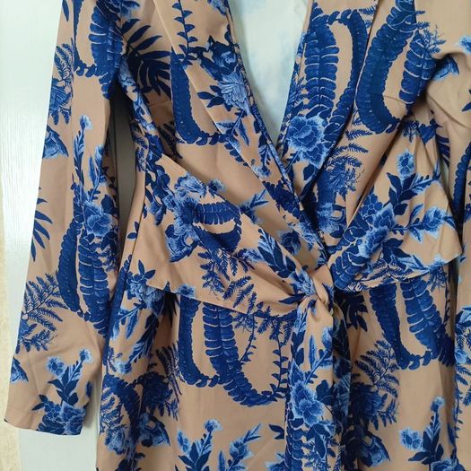 New Blazer dress blue nude size 14
