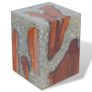 Stool Solid Teak Wood and Resin Image 7