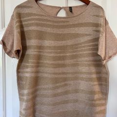 Ladies Nude&Gold Knit Top by Naf Naf