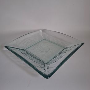Heavy Recycled Glass Square Tray