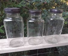 3 vintage sweet jars