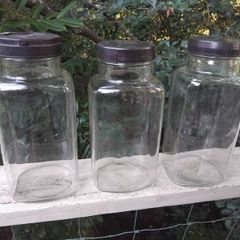3 vintage sweet jars