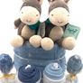 Nappy Cake Twins Blue Donkey 2 Tier Image 2