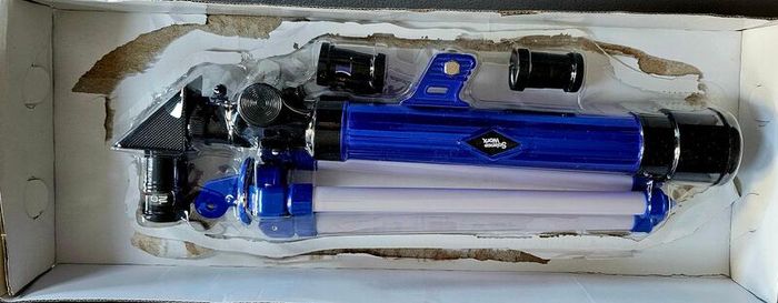 kids telescope opened but unused
