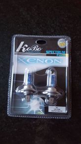 H7 55w/100w white Xenon headlight bulbs