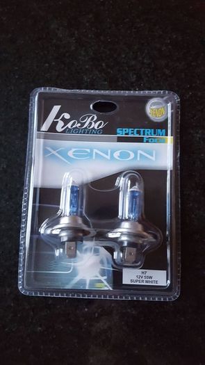 H7 55w/100w white Xenon headlight bulbs