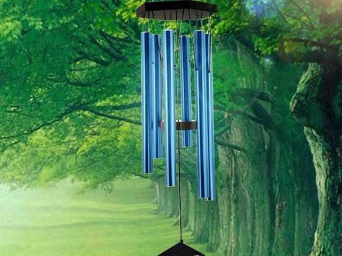 Wind Chimes Outdoor w/Butterfly Sign Memorial Windchimes Great Wind Chime Gifts Soothing Melodic Tones & Bamboo/Aluminum Chime for Garden Home or Yard-33 inches In Length