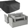_Poly-rattan Garden / Balcony / Patio Set for 4 People with Stool, Storage Compartment Under Sofa Seat, Table with Shelf, 800719 incl. Cushions - Colours: assorted Image 5