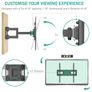 TV Wall Bracket for 32-60 Inch Double Arm Full Motion TV Wall Mount Image 3