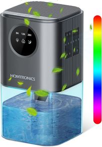 Dehumidifier, Auto Shut off Mini Dehumidifiers for Home&House, 24H Timer Touch Control, 7-Color LED Lights, Ultra-Quiet, Energy Saving, Dehumidifier for Bedroom, Bathroom, RV, Office