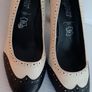 high heels black/white leather Image 4