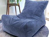 Corduroy Relax Chair Bean Bag Chair with Handle & Pocket Modern Soft Seating