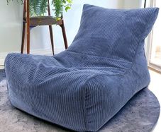 Corduroy Relax Chair Bean Bag Chair with Handle & Pocket Modern Soft Seating