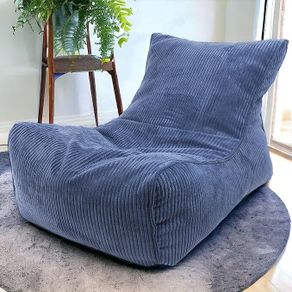 Corduroy Relax Chair Bean Bag Chair with Handle & Pocket Modern Soft Seating