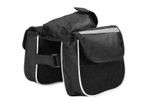 Cycling Bicycle Bike Top Frame Front Pannier Saddle Tube Bag Double Pouch Holder