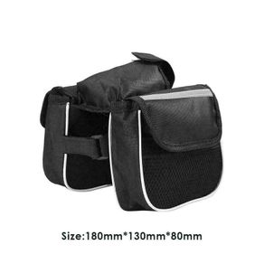 Cycling Bicycle Bike Top Frame Front Pannier Saddle Tube Bag Double Pouch Holder