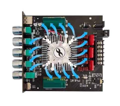 WANGCL 2 x 160W + 220W 2.1 Channel TDA7498E ZK-HT21 Bluetooth Digital Power Amplifier Module High and Low Tone Subwoofer